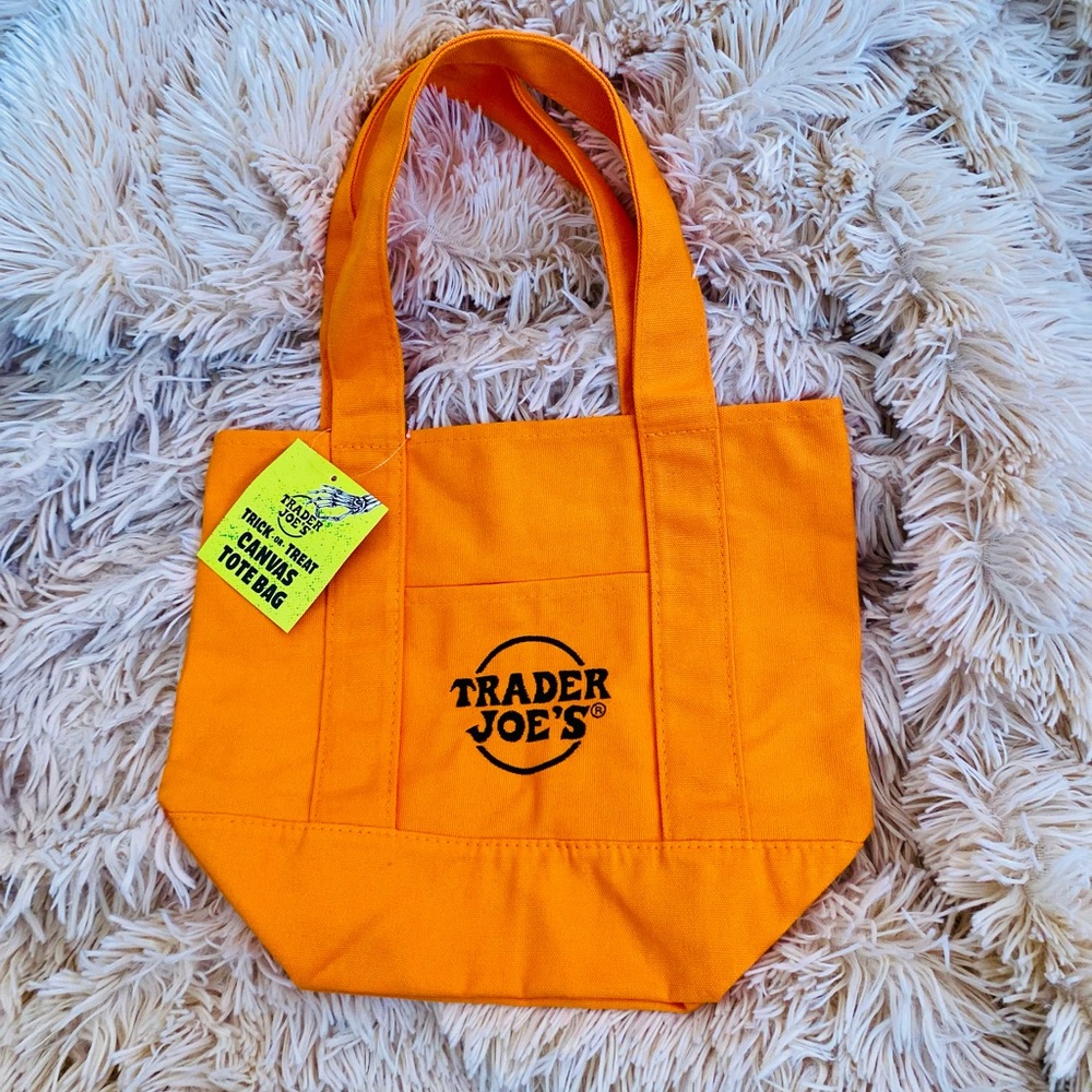 Trader Joe's Bright Orange Tote Bag